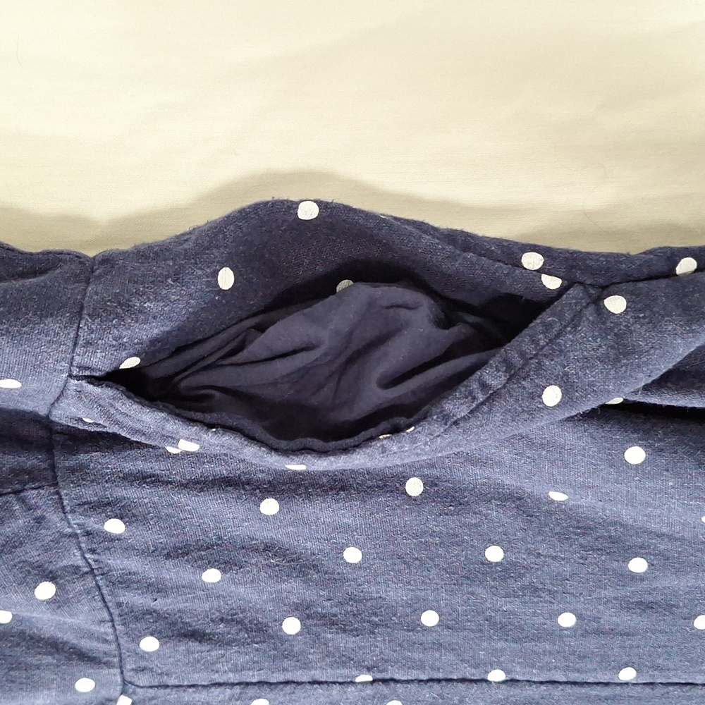 Jumpsuit, Linen, Opeb Back, Navy Polk-a-Dot, sz 8, NWOT - Picture 6 of 12